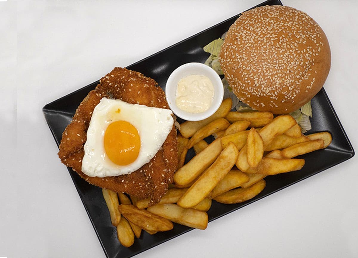 Hamburger poulet pané