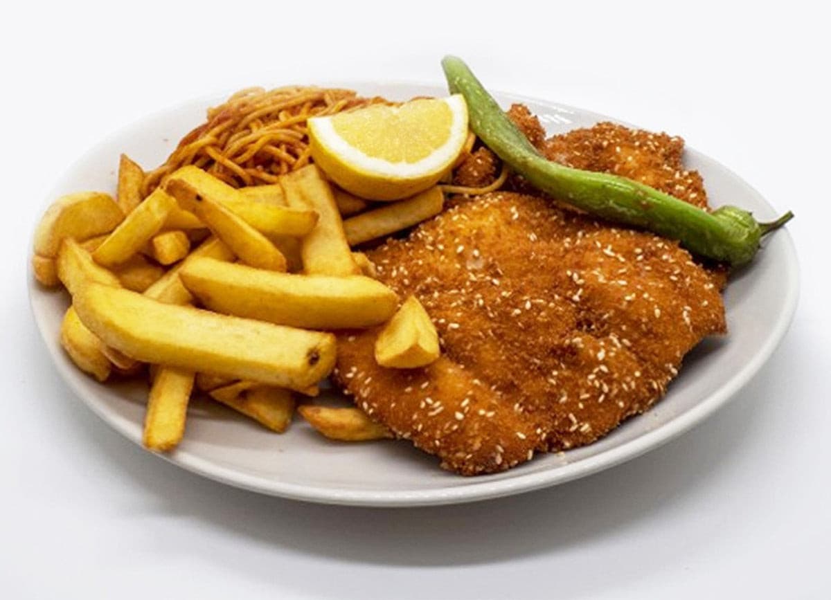 Escalope de poulet panée