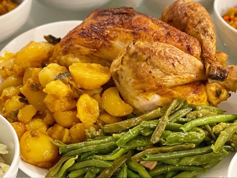 Poulet rôti 4p avec kemias